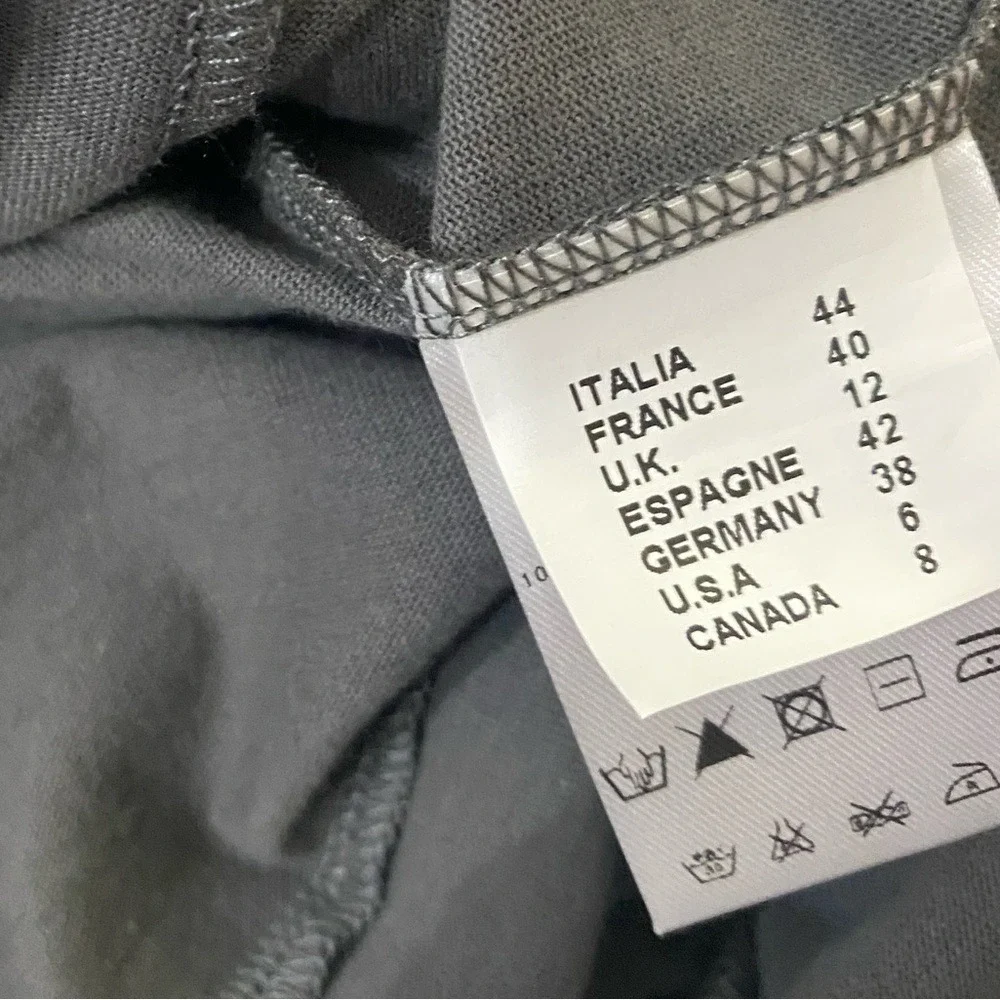 ALYSI‎ crème Dark Gray Cotton Jersey Minimalist Maxi Tank Dress 6